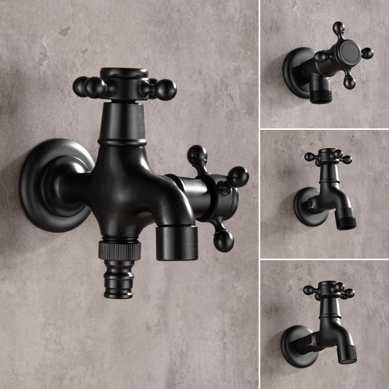 Lisslune | Width Bathroom Sink Faucet Wall-Mounted Cross Handle Faucet