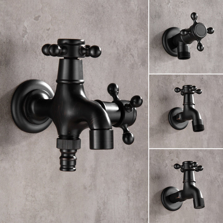 Lisslune | Width Bathroom Sink Faucet Wall-Mounted Cross Handle Faucet