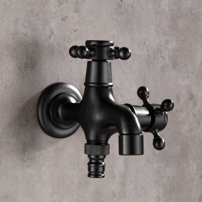 Lisslune | Width Bathroom Sink Faucet Wall-Mounted Cross Handle Faucet