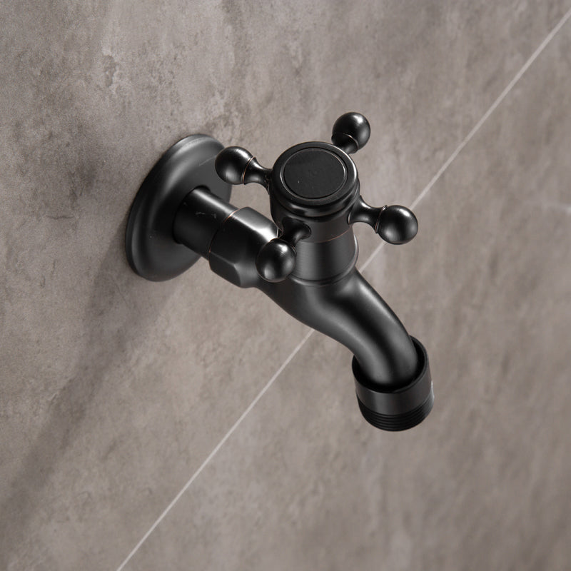 Lisslune | Width Bathroom Sink Faucet Wall-Mounted Cross Handle Faucet