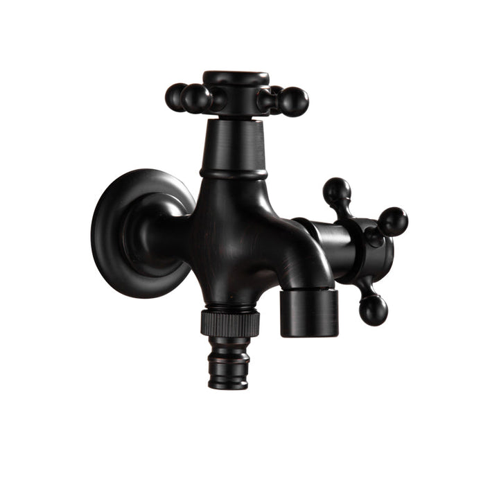 Lisslune | Width Bathroom Sink Faucet Wall-Mounted Cross Handle Faucet