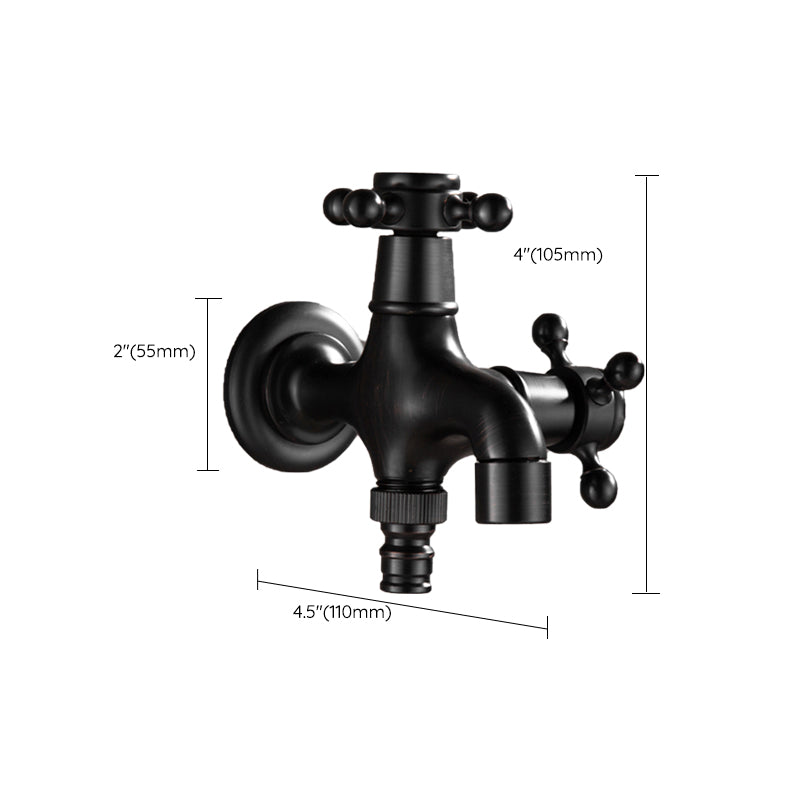 Lisslune | Width Bathroom Sink Faucet Wall-Mounted Cross Handle Faucet