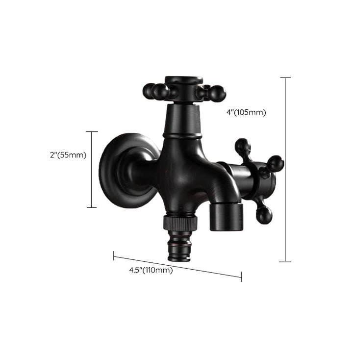 Lisslune | Width Bathroom Sink Faucet Wall-Mounted Cross Handle Faucet