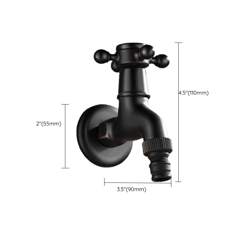 Lisslune | Width Bathroom Sink Faucet Wall-Mounted Cross Handle Faucet