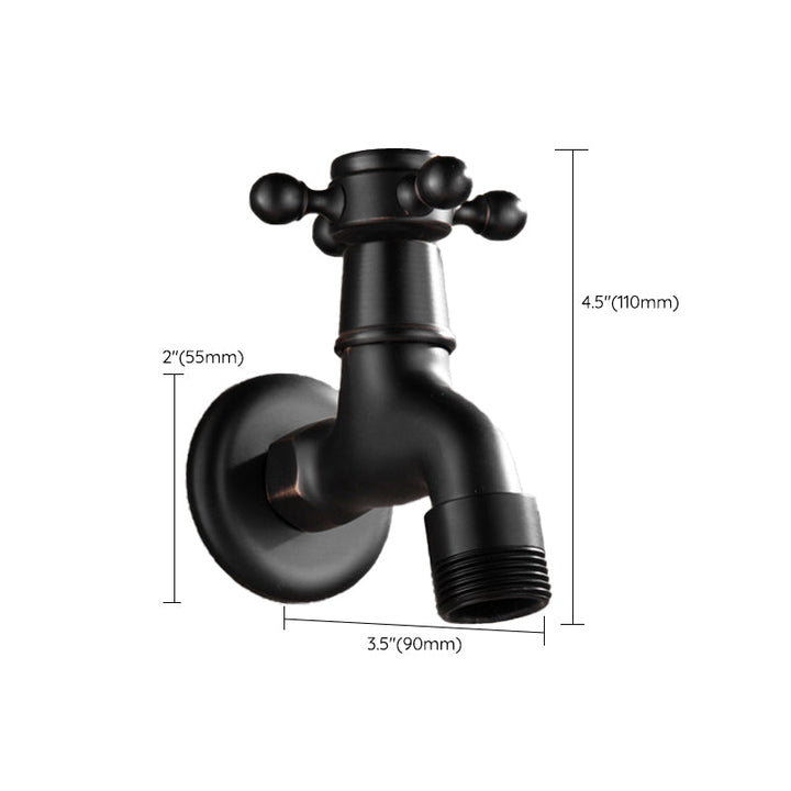 Lisslune | Width Bathroom Sink Faucet Wall-Mounted Cross Handle Faucet