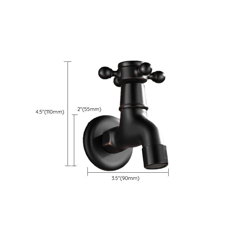 Lisslune | Width Bathroom Sink Faucet Wall-Mounted Cross Handle Faucet