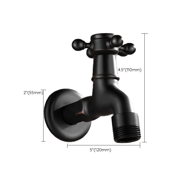Lisslune | Width Bathroom Sink Faucet Wall-Mounted Cross Handle Faucet