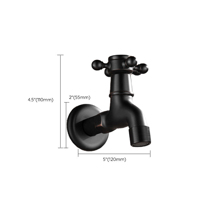 Lisslune | Width Bathroom Sink Faucet Wall-Mounted Cross Handle Faucet