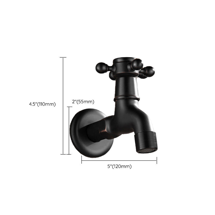 Lisslune | Width Bathroom Sink Faucet Wall-Mounted Cross Handle Faucet