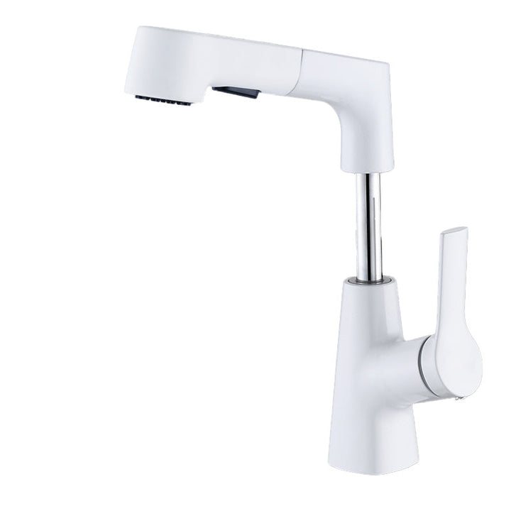 Lisslune | Swivel Spout Basin Tap Brass Bathroom Low Arc Lift Tap