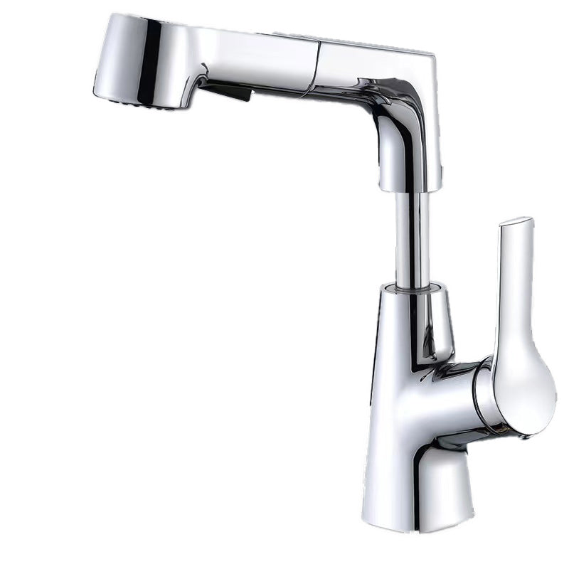 Lisslune | Swivel Spout Basin Tap Brass Bathroom Low Arc Lift Tap