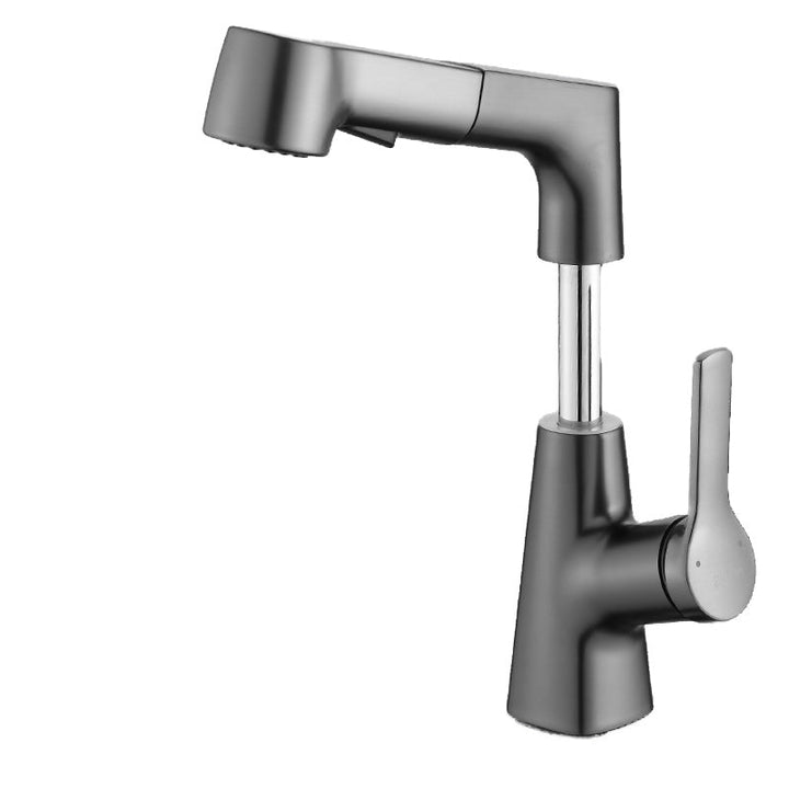 Lisslune | Swivel Spout Basin Tap Brass Bathroom Low Arc Lift Tap