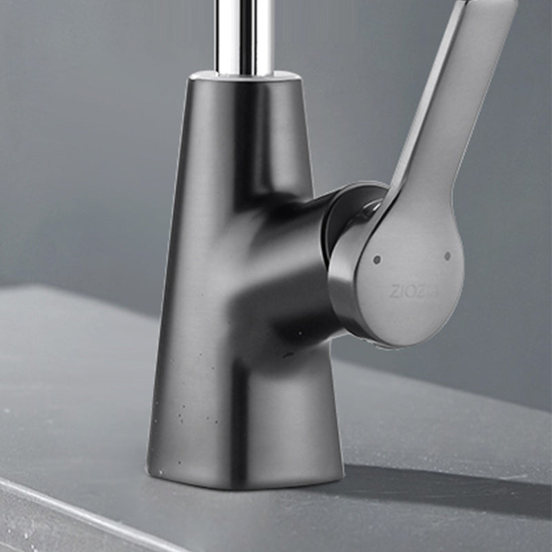 Lisslune | Swivel Spout Basin Tap Brass Bathroom Low Arc Lift Tap