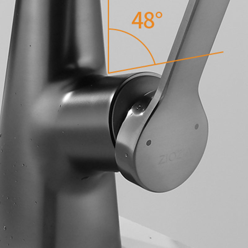 Lisslune | Swivel Spout Basin Tap Brass Bathroom Low Arc Lift Tap