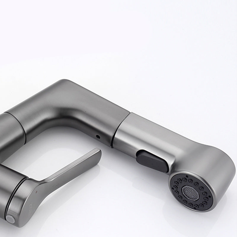 Lisslune | Swivel Spout Basin Tap Brass Bathroom Low Arc Lift Tap