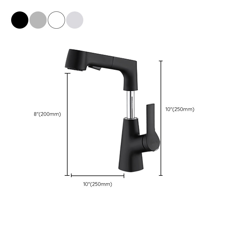 Lisslune | Swivel Spout Basin Tap Brass Bathroom Low Arc Lift Tap