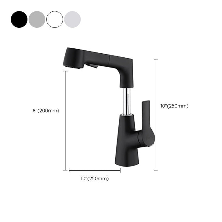 Lisslune | Swivel Spout Basin Tap Brass Bathroom Low Arc Lift Tap