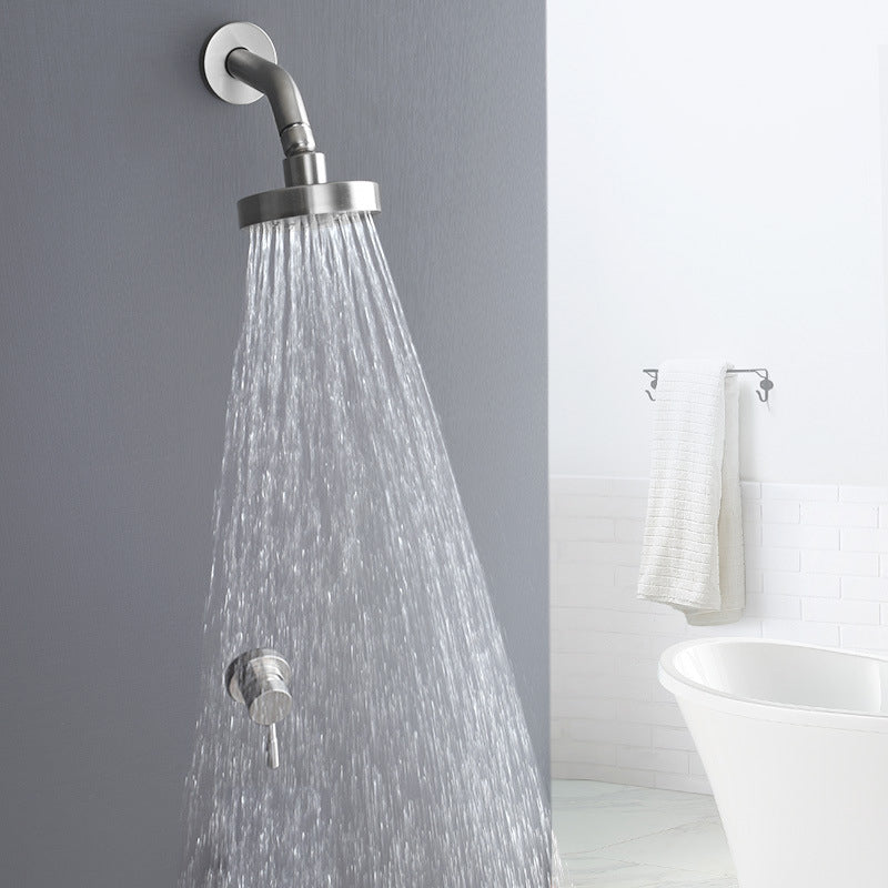 Lisslune | Stainless Steel Shower Combination Round Fixed Shower Head with Shower Arm