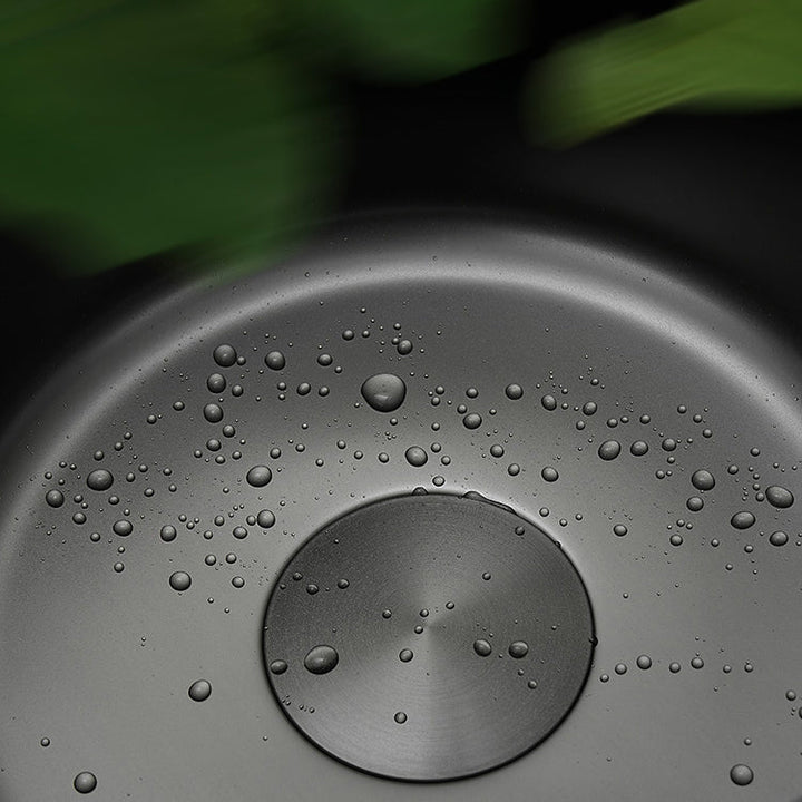 Lisslune | Kitchen Sink Round Single Bowl Color and Scratch Resistant Under-mounted Stainless Steel Kitchen Sink