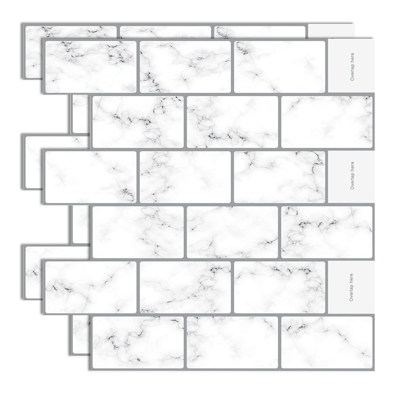 Lisslune | Plastic Peel & Stick Subway Tile Modern Simple Peel & Stick Subway Tile