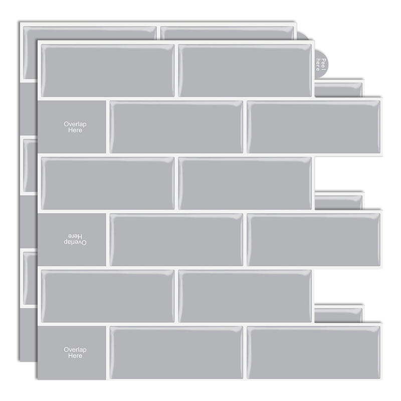 Lisslune | Plastic Peel & Stick Subway Tile Modern Simple Peel & Stick Subway Tile