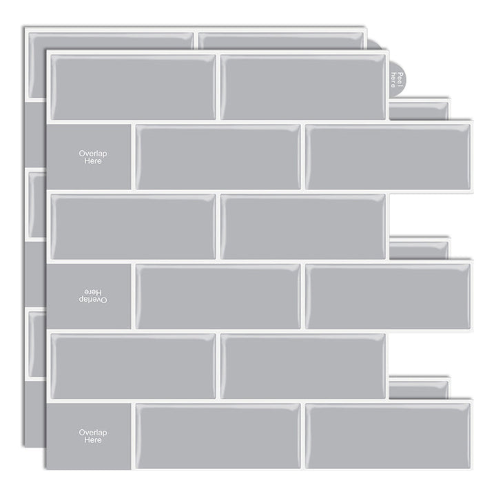 Lisslune | Plastic Peel & Stick Subway Tile Modern Simple Peel & Stick Subway Tile