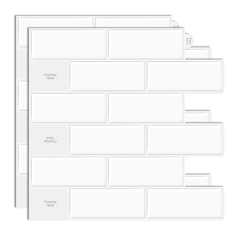 Lisslune | Plastic Peel & Stick Subway Tile Modern Simple Peel & Stick Subway Tile