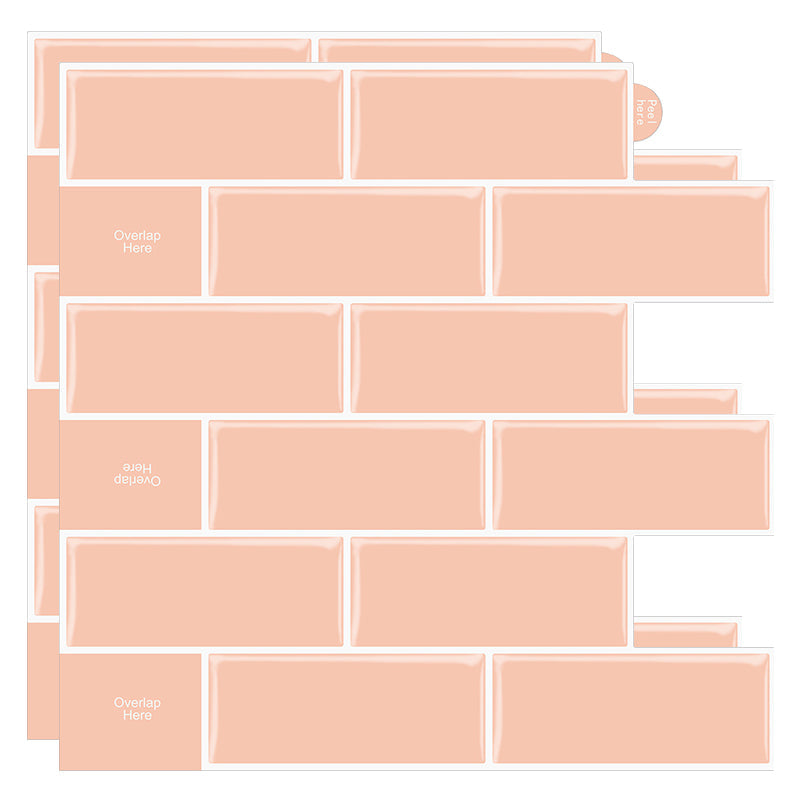 Lisslune | Plastic Peel & Stick Subway Tile Modern Simple Peel & Stick Subway Tile