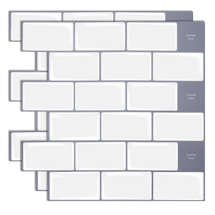 Lisslune | Plastic Peel & Stick Subway Tile Modern Simple Peel & Stick Subway Tile