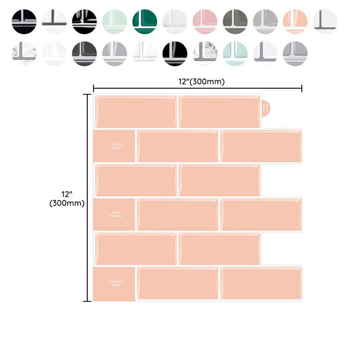 Lisslune | Plastic Peel & Stick Subway Tile Modern Simple Peel & Stick Subway Tile