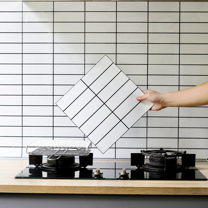 Lisslune | Plastic Peel and Stick Tiles Modern Peel and Stick Tiles for Kitchen and Bathroom