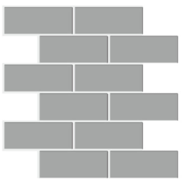 Lisslune | Plastic Peel and Stick Tiles Subway Tiles Wallpapers for Kitchen and Bathroom