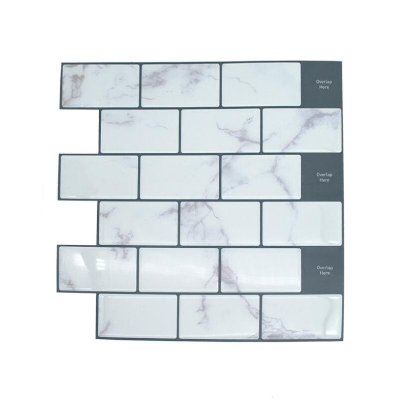 Lisslune | PVC Peel-and-Stick Tiles Waterproof Peel-and-Stick Tiles with Square Shape
