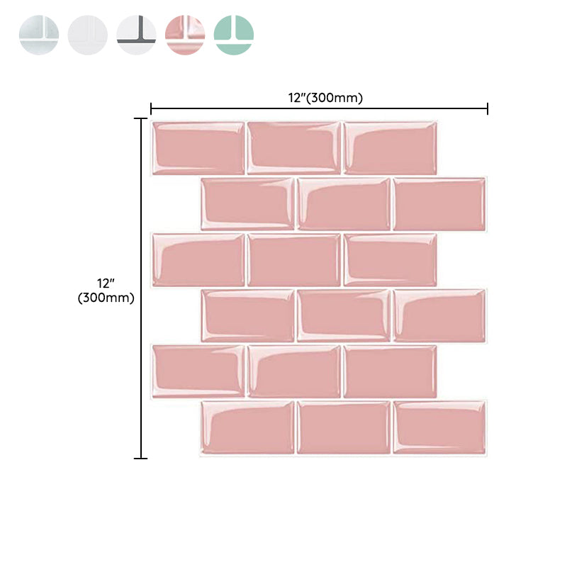 Lisslune | PVC Peel-and-Stick Tiles Waterproof Peel-and-Stick Tiles with Square Shape