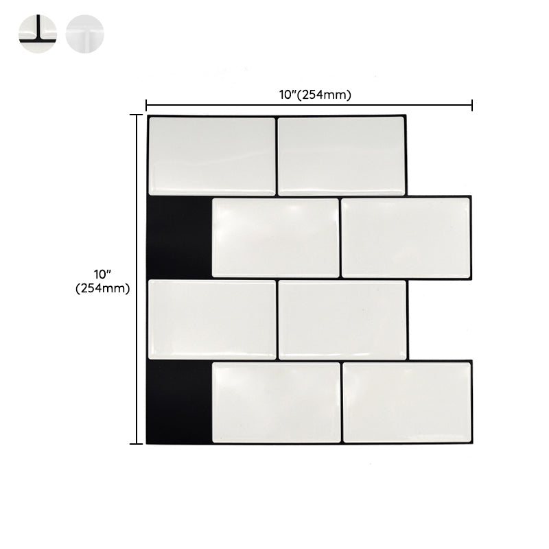 Lisslune | PVC Peel-and-Stick Tiles Waterproof Peel-and-Stick Tiles with Square Shape