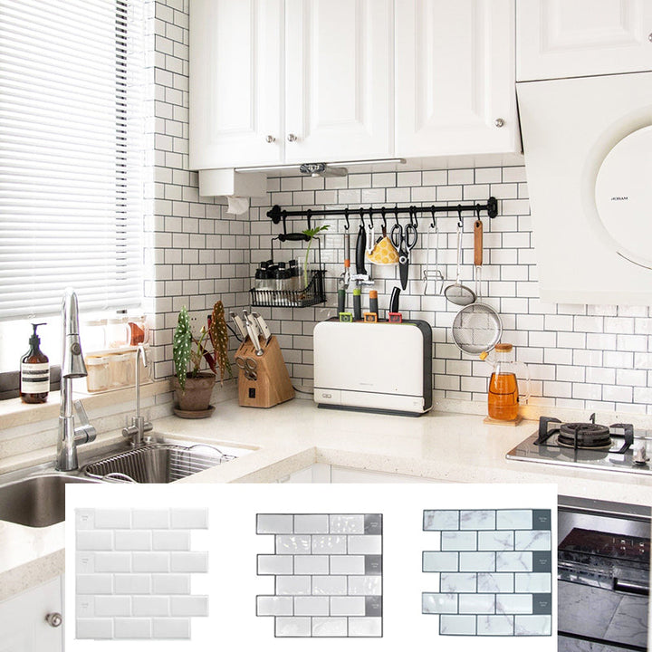 Lisslune | PVC Subway Tile Wallpaper Waterproof Peel and Stick Splashback Tile