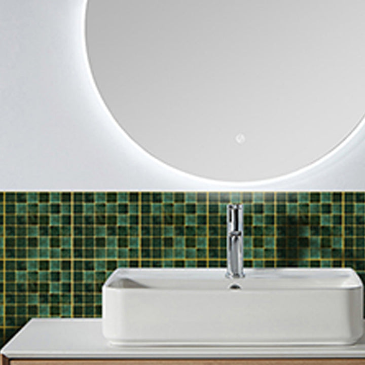 Lisslune | Mosaic Tiles Wallpaper PVC Square Form Peel and Stick Tiles