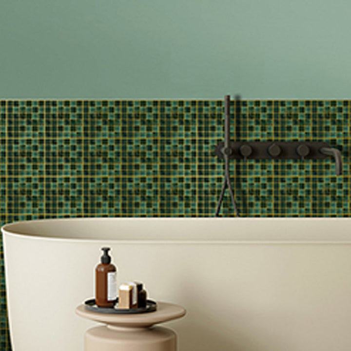 Lisslune | Mosaic Tiles Wallpaper PVC Square Form Peel and Stick Tiles