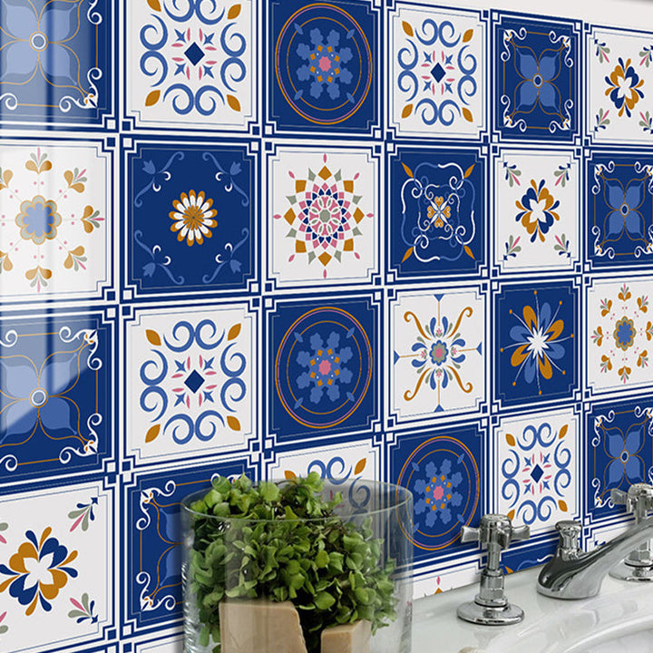 Lisslune | PVC peel and stick backsplash mosaic tiles wallpaper with square shape
