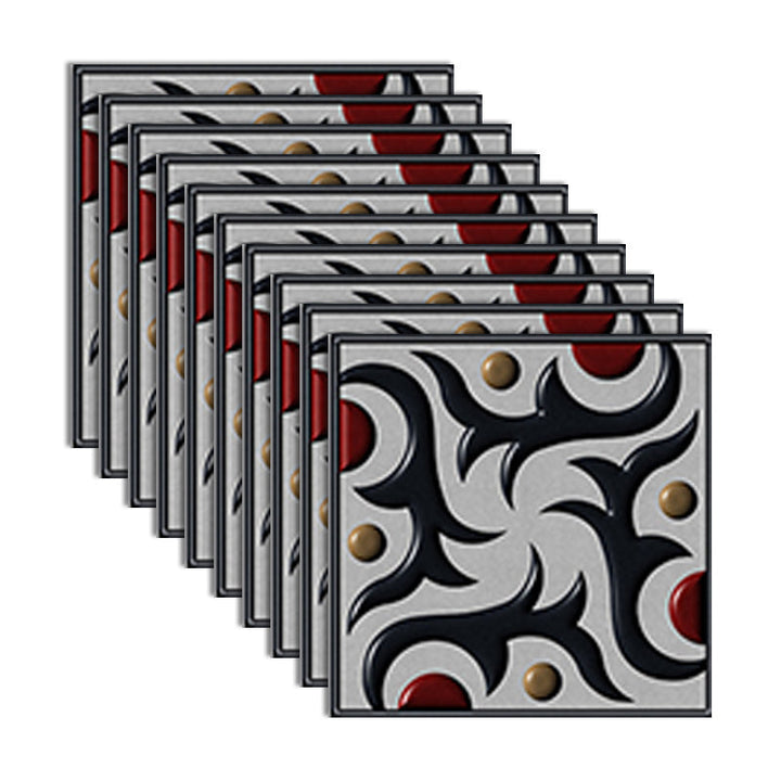 Lisslune | PVC peel and stick backsplash mosaic tiles wallpaper with square shape