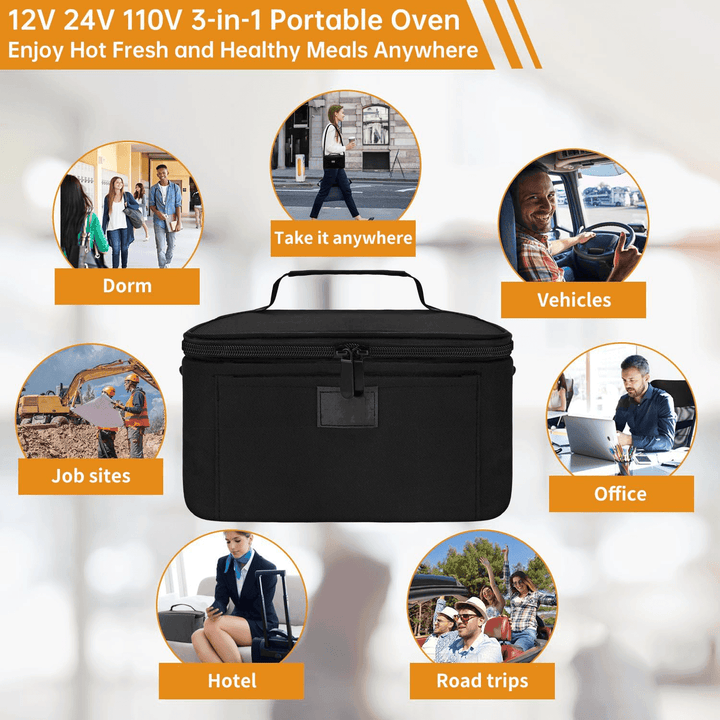Lisslune | HeatGo Pro – Electric Portable Food Warmer Lunchbox with 3-in-1 Connection