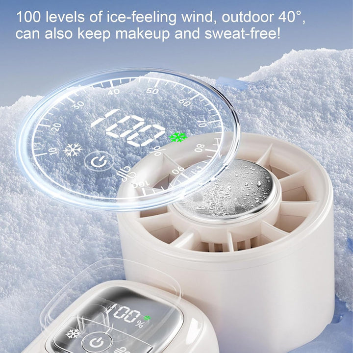 Lisslune | Portable Foldable Handheld Fan with LED Display 100 Speeds