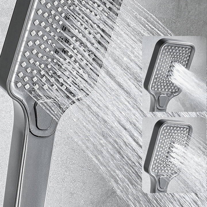 Lisslune | Wall-mounted shower system Gray Adjustable spray pattern Lever handle Shower hose Shower set
