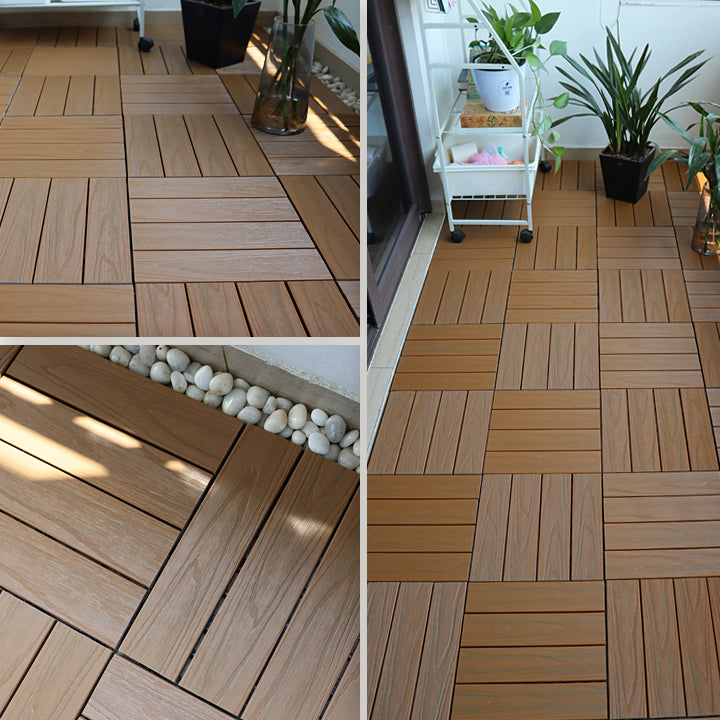 Lisslune | Square Click Parquet Tiles Composite Tiles Striped Pattern Tile Set