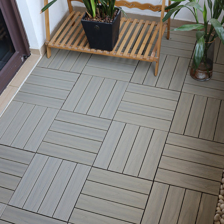 Lisslune | Square Click Parquet Tiles Composite Tiles Striped Pattern Tile Set