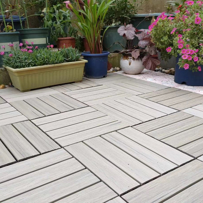 Lisslune | Modern Floor Tiles Outdoor Waterproof Rectangular Wood Decking