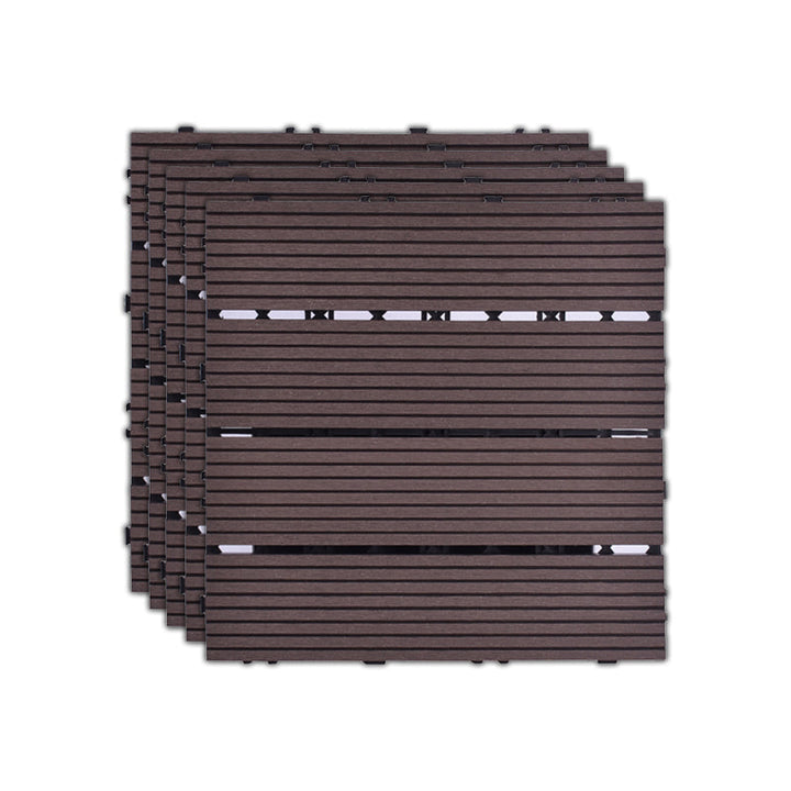 Lisslune | 11 Pack 12" X 12" Square Deck/Patio Tiles Snap Fit for Outdoor Patio Tiles