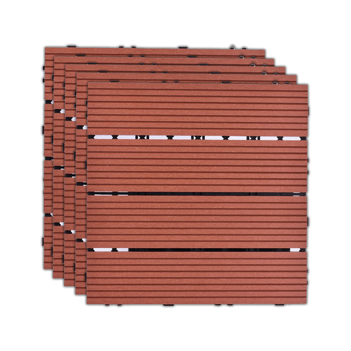Lisslune | 11 Pack 12" X 12" Square Deck/Patio Tiles Snap Fit for Outdoor Patio Tiles