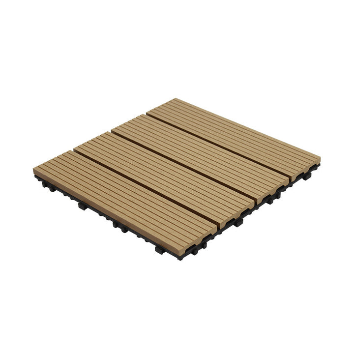 Lisslune | 11 Pack 12" X 12" Square Deck/Patio Tiles Snap Fit for Outdoor Patio Tiles