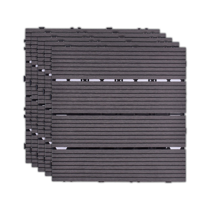 Lisslune | 11 Pack 12" X 12" Square Deck/Patio Tiles Snap Fit for Outdoor Patio Tiles